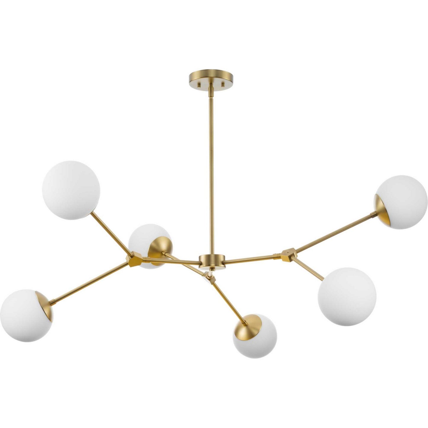 Haas Six Light Chandelier in Brushed Bronze