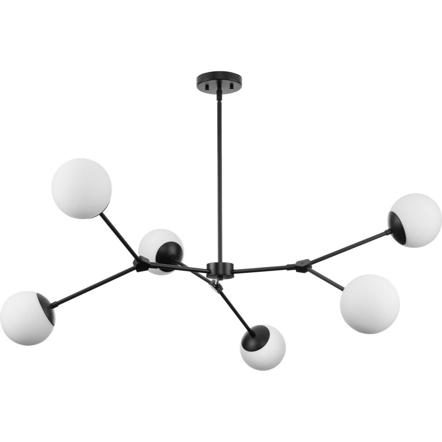 Haas Six Light Chandelier in Matte Black