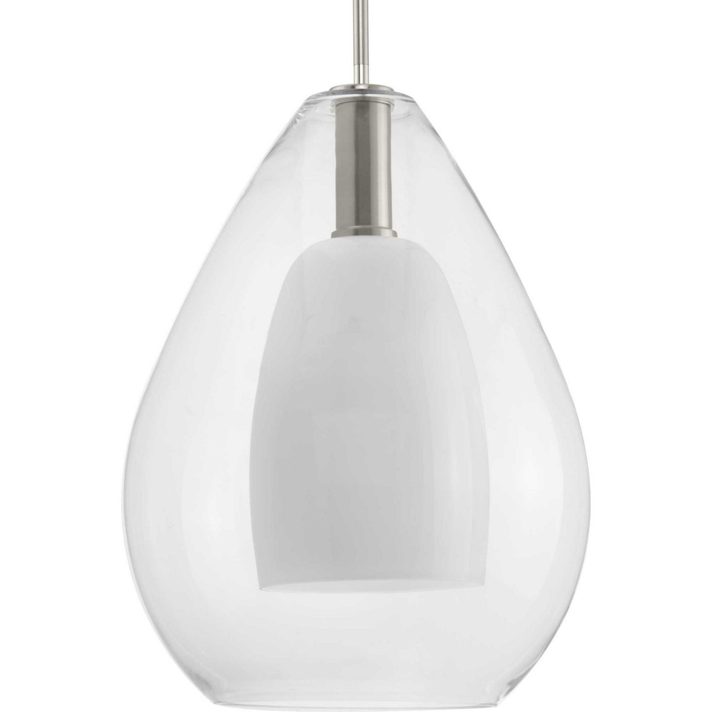 Carillon One Light Pendant in Brushed Nickel