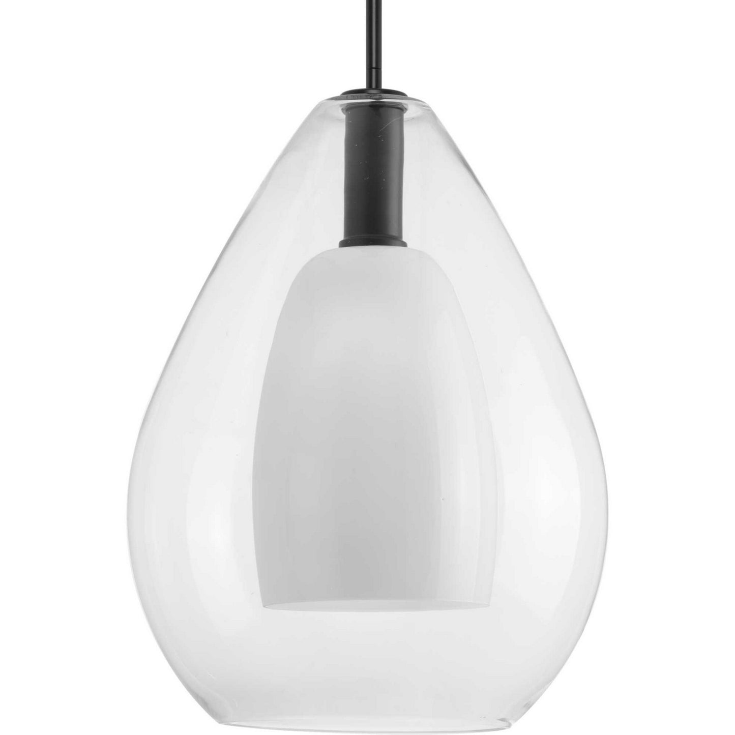 Carillon One Light Pendant in Matte Black