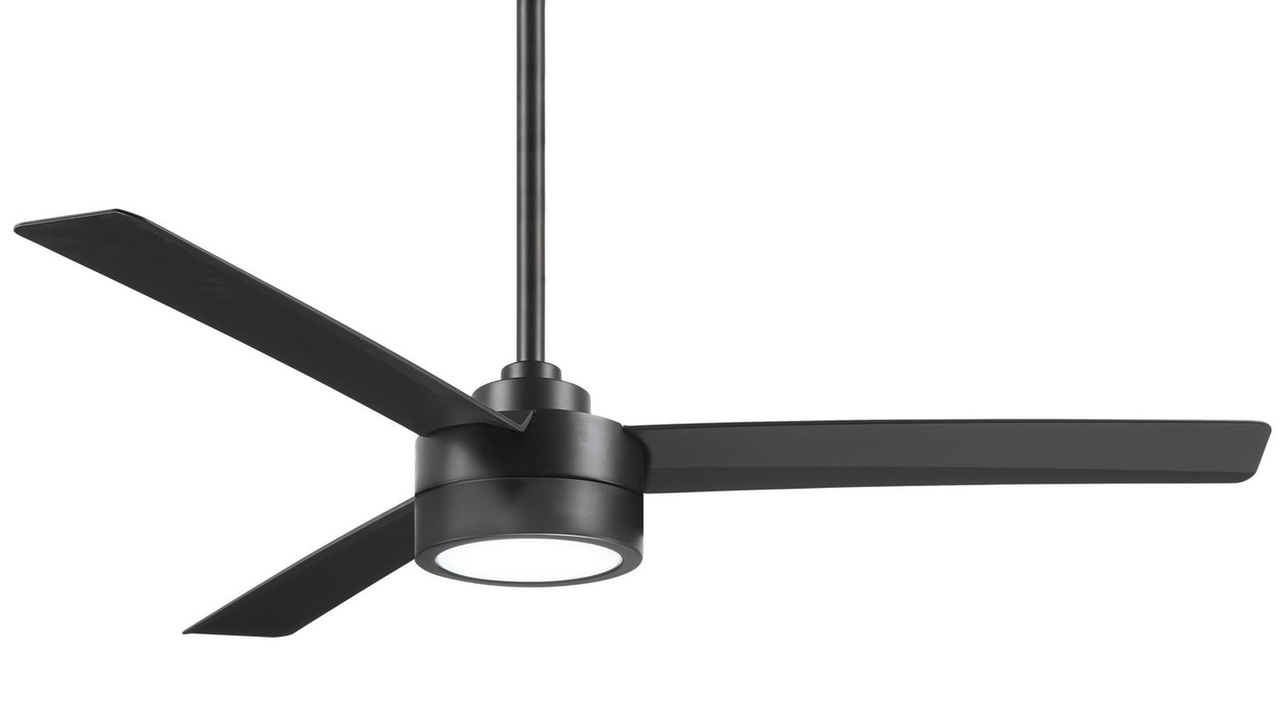 Roto LED 52"Ceiling Fan in Coal Black