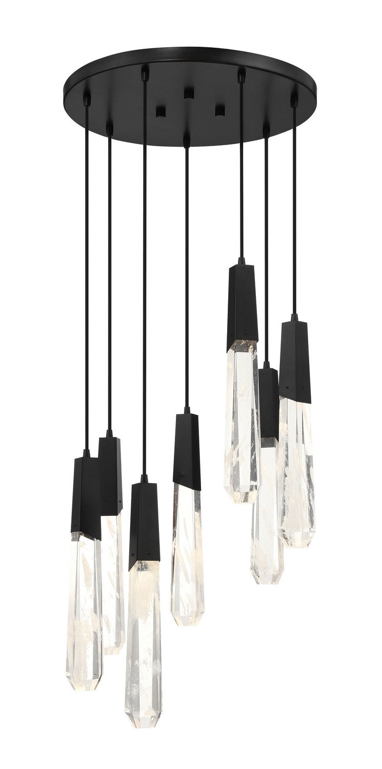 George Kovacs - P1287-66A-L - LED Pendant - Drifting Droplets - Coal Black