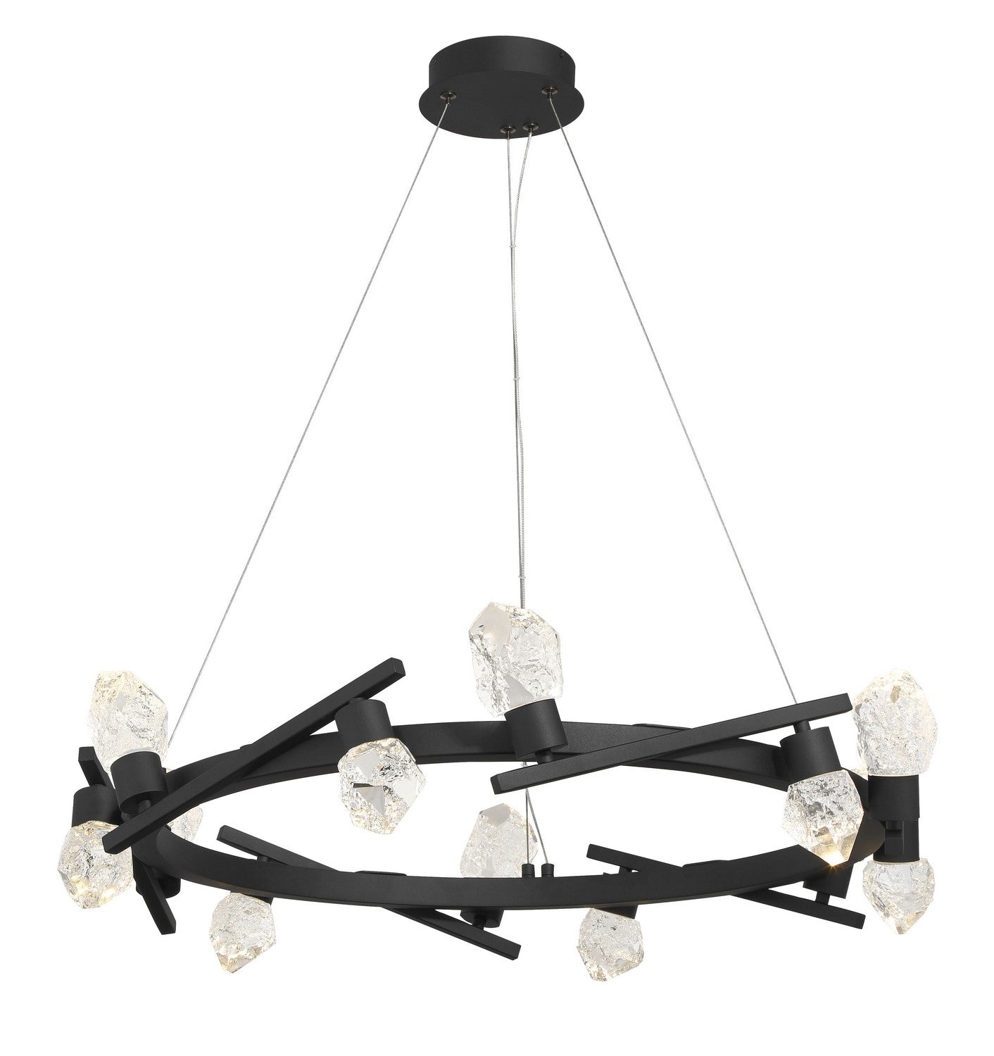 Kosmyc LED Chandelier in Sand Coal Black