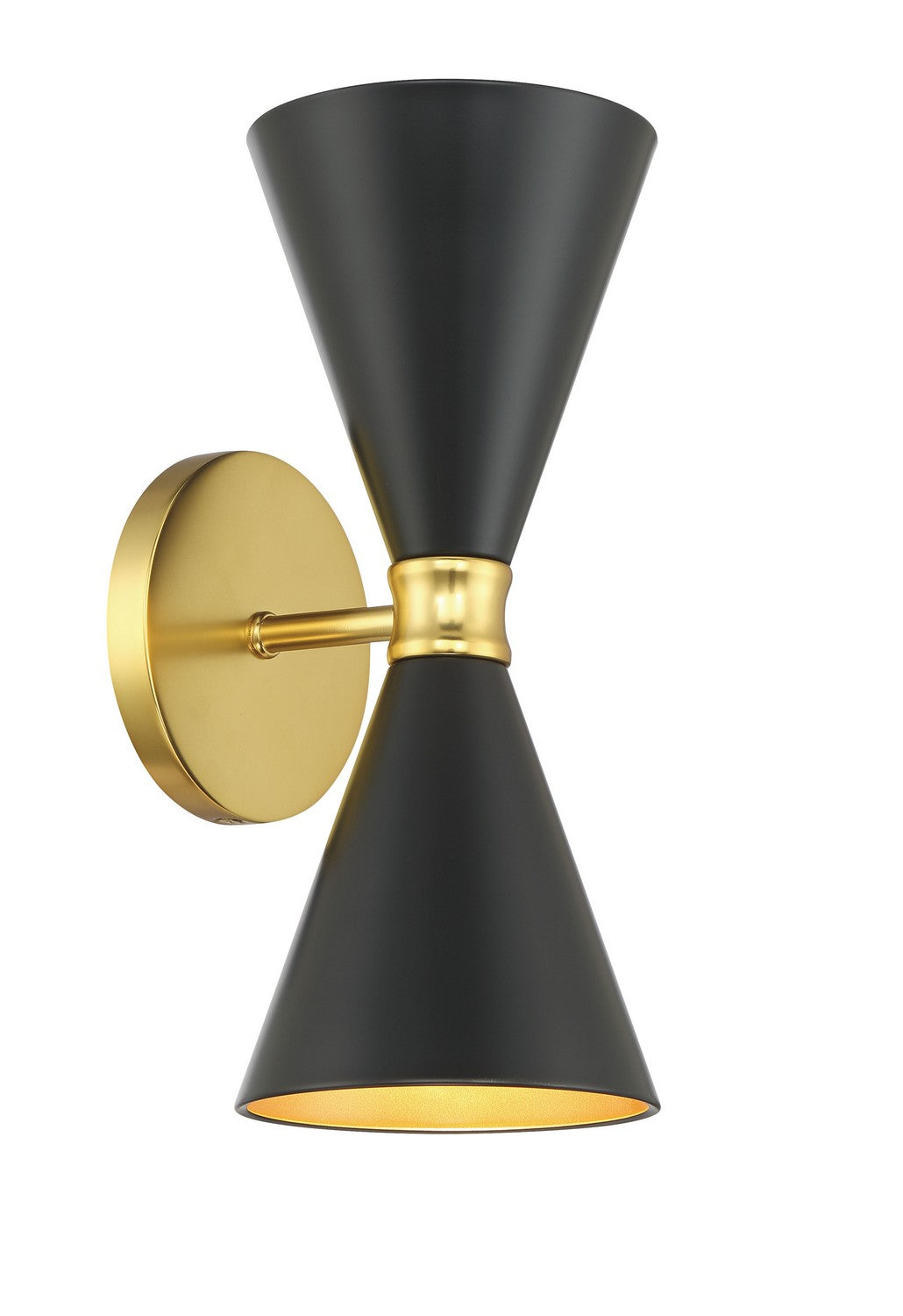 Conic Two Light Wall Sconce in Honey Gold