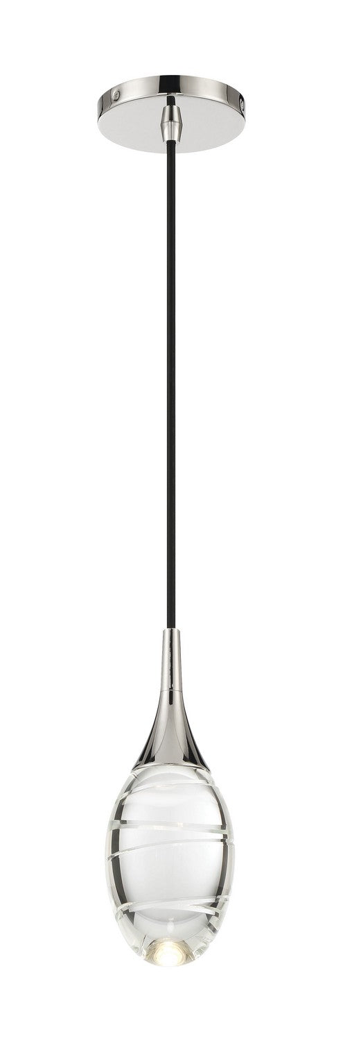 Hail LED Mini Pendant in Polished Nickel