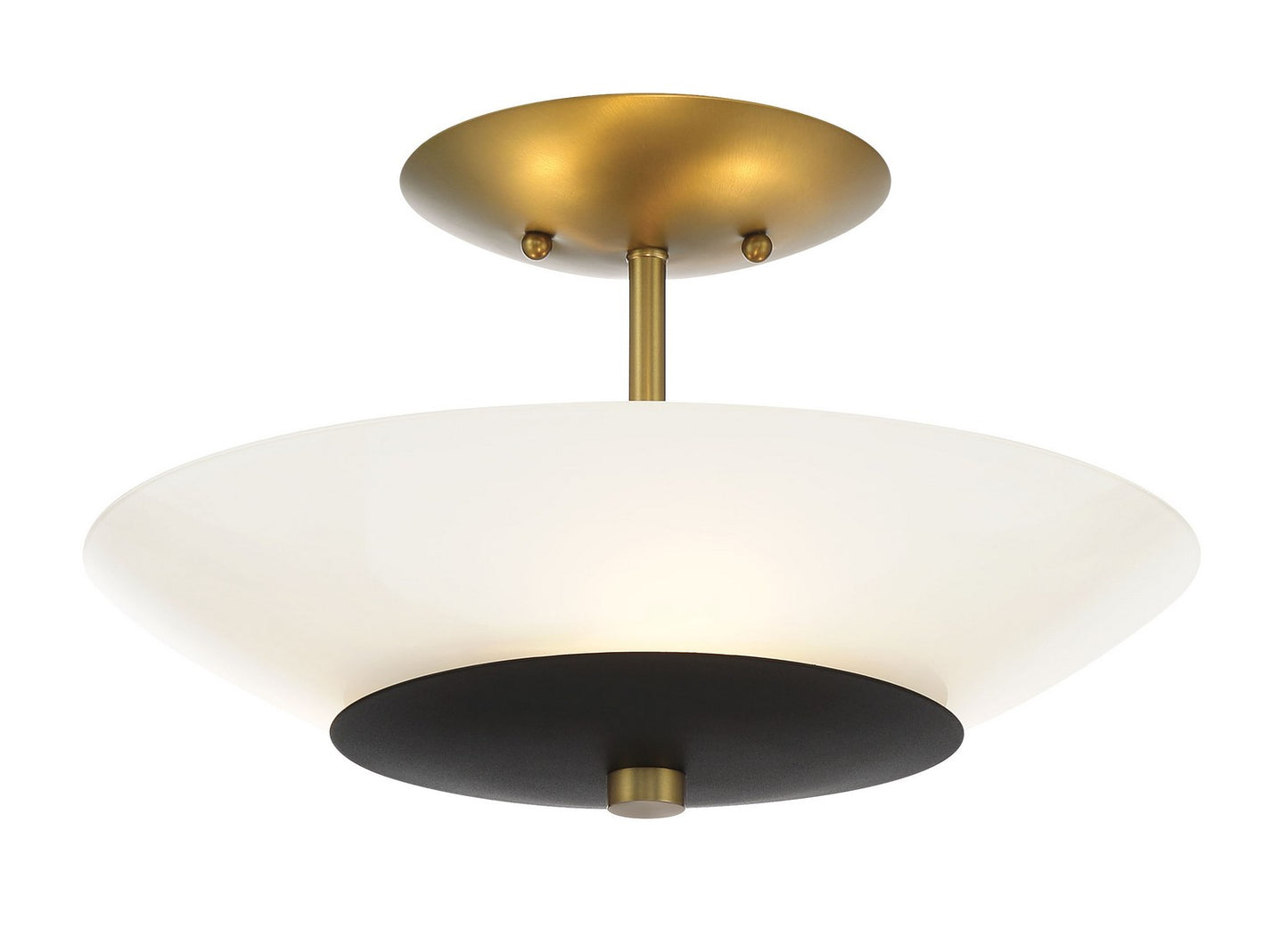 Bax Three Light Flush Mount in Coal
