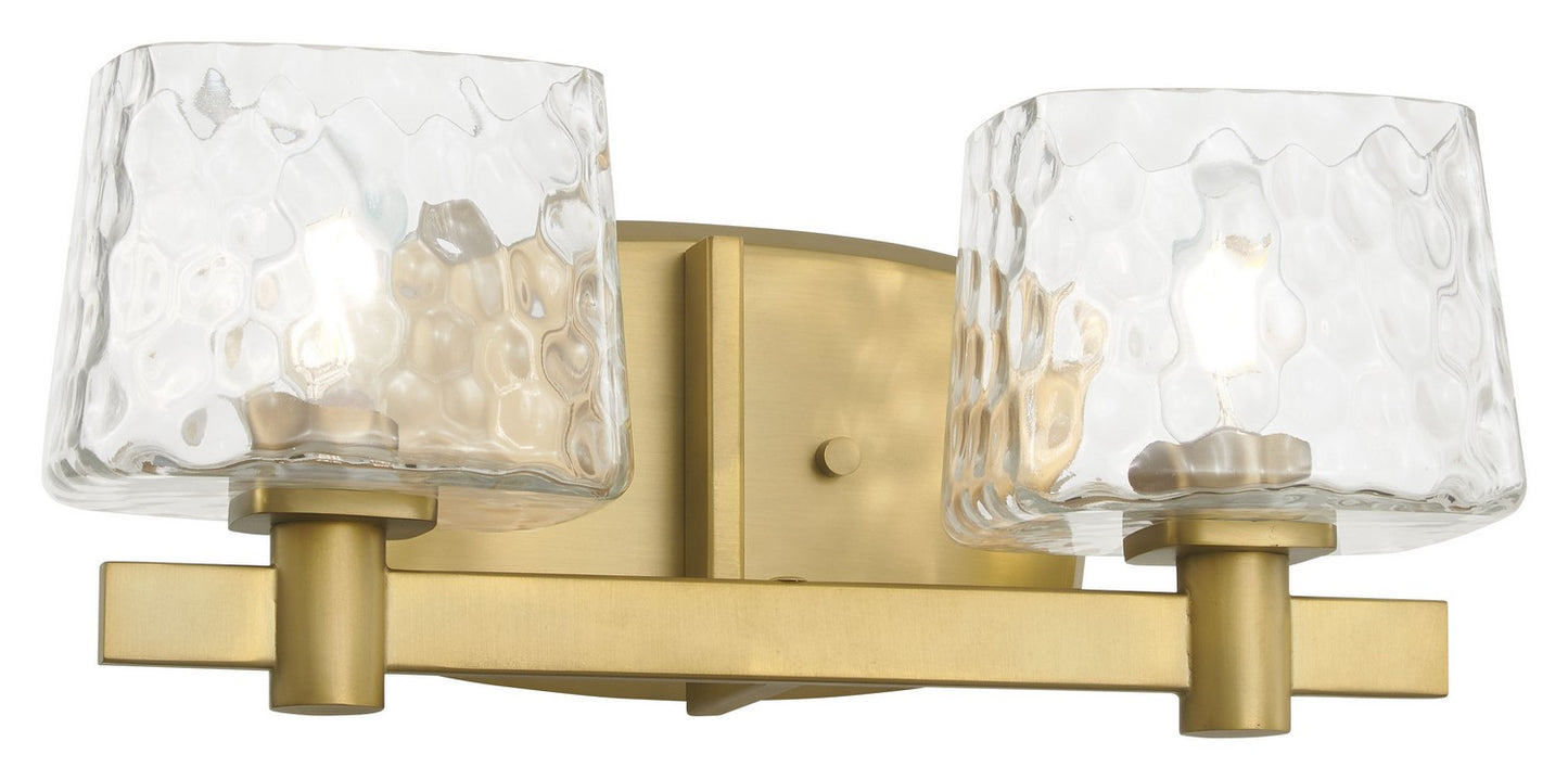 Drysdale Two Light Bath Vanity in Soft Brass