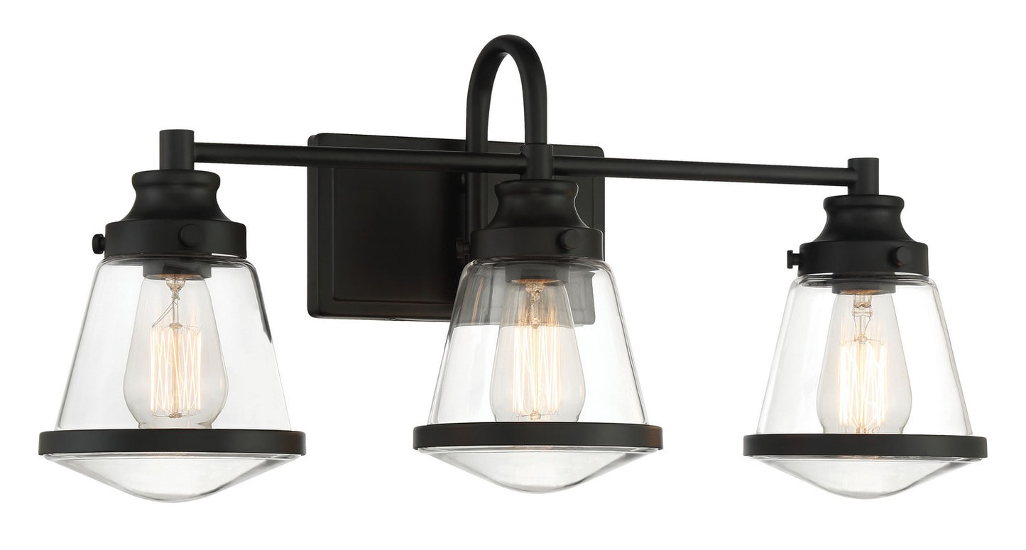 Mannsdale Three Light Bath Vanity in Coal