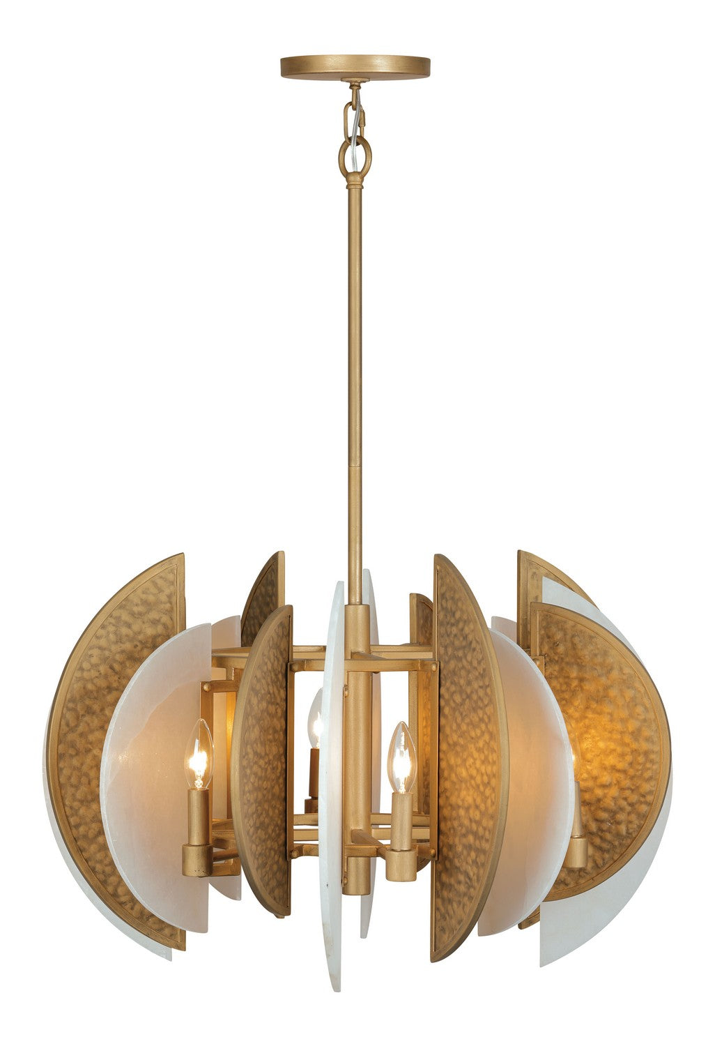Saint Martin Eight Light Chandelier in Ashen Gold