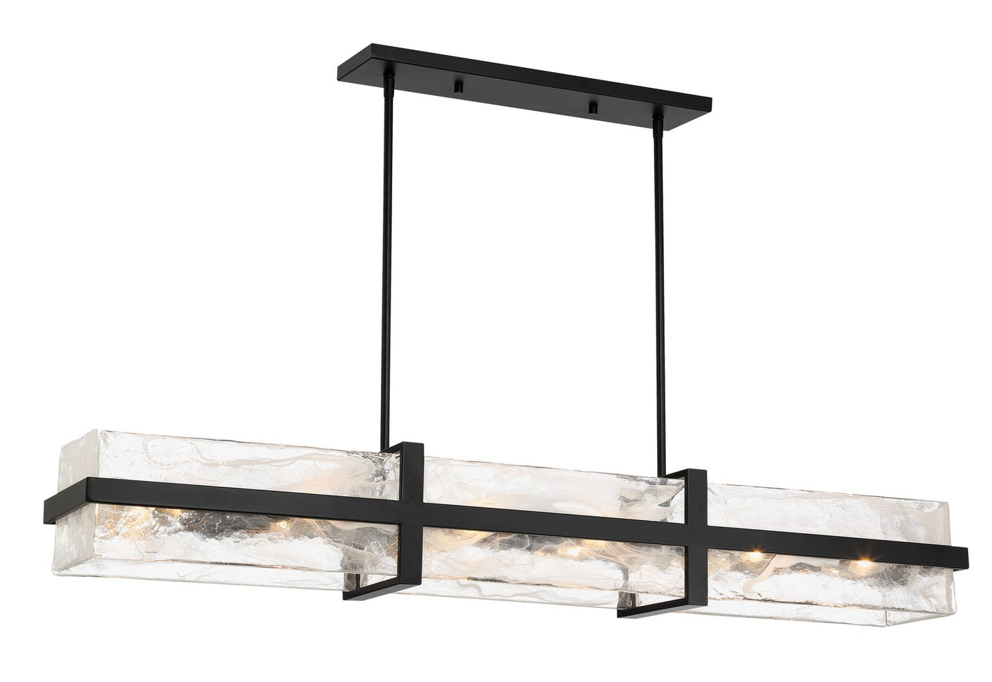 Cloud Break 12 Light Island Pendant in Coal