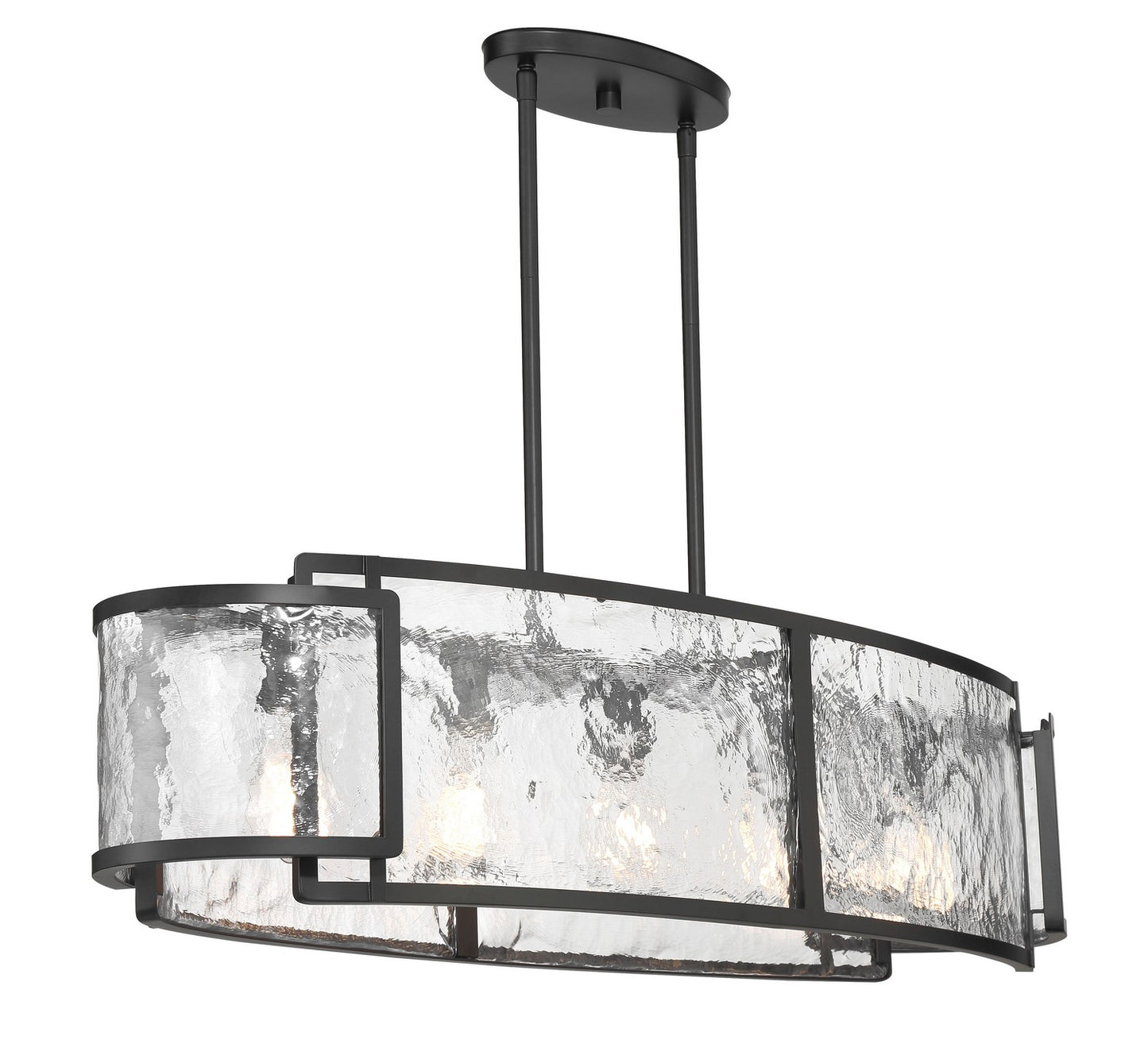 Bella Collina Five Light Island Pendant in Coal