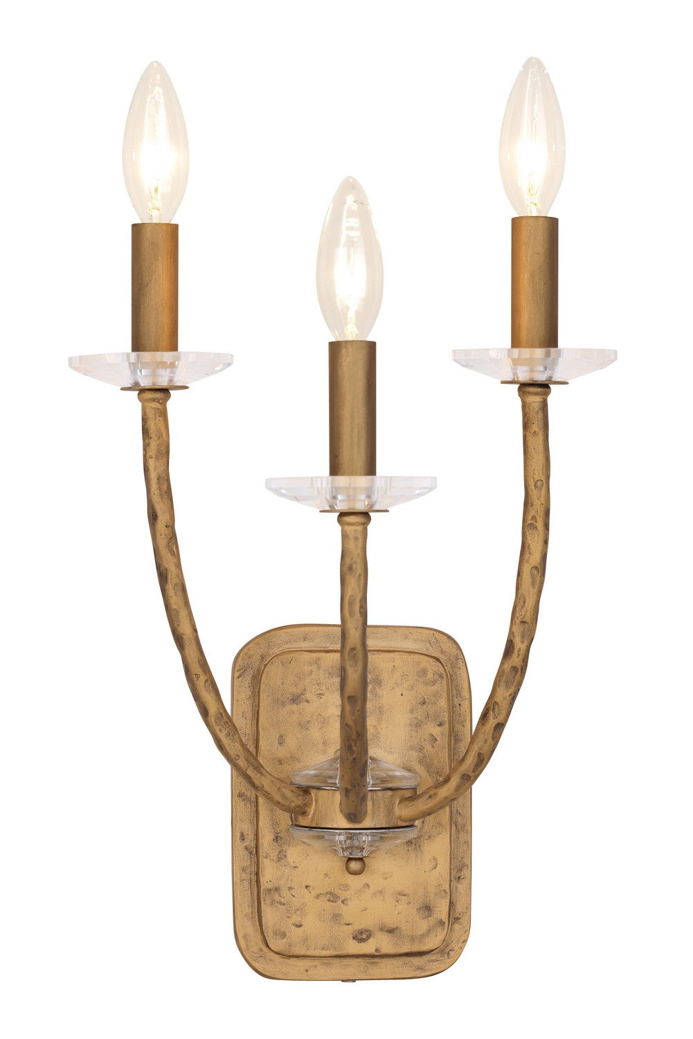 Atella Three Light Wall Sconce in Ashen Gold