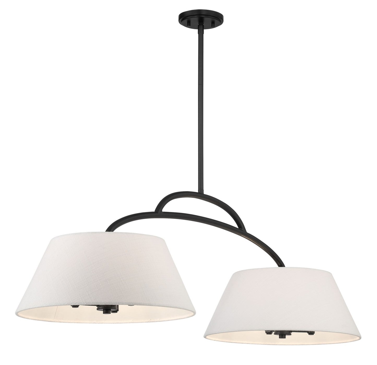 Headington Six Light Island Pendant in Coal