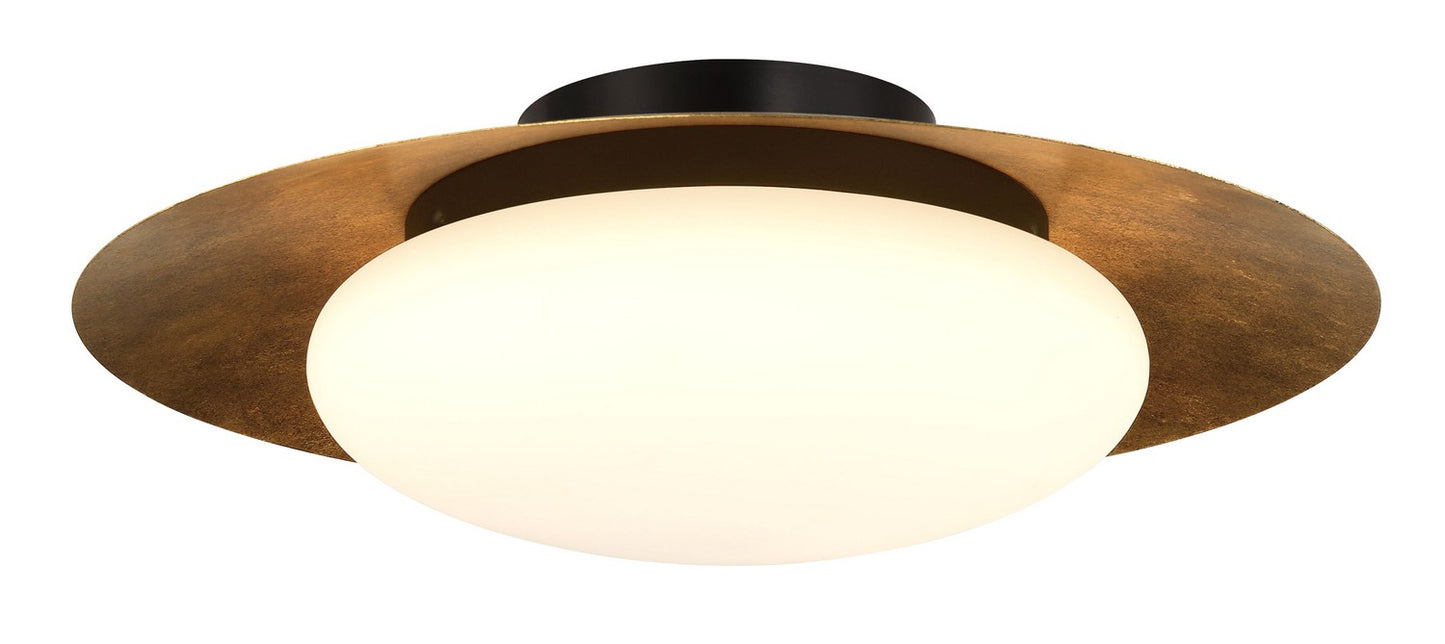 Zinola LED Flush Mount in Halcyon Gold