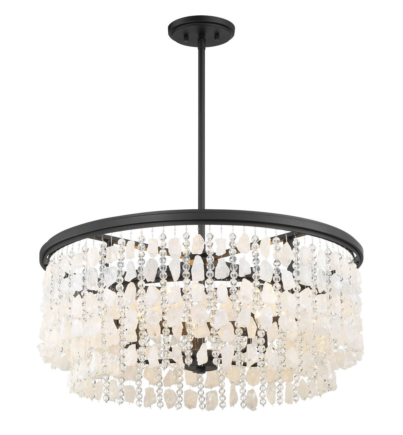 Shimmering Elegance Five Light Chandelier in Sand Coal