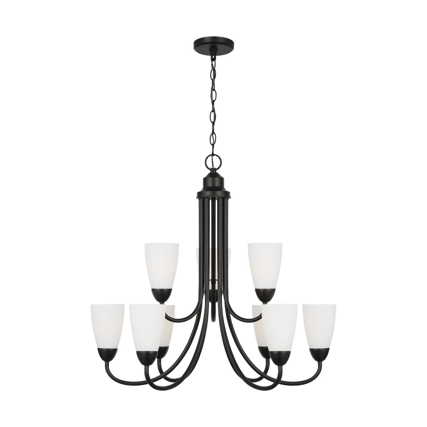 Generation Lighting - 3120209-112 - Nine Light Chandelier - Seville - Midnight Black