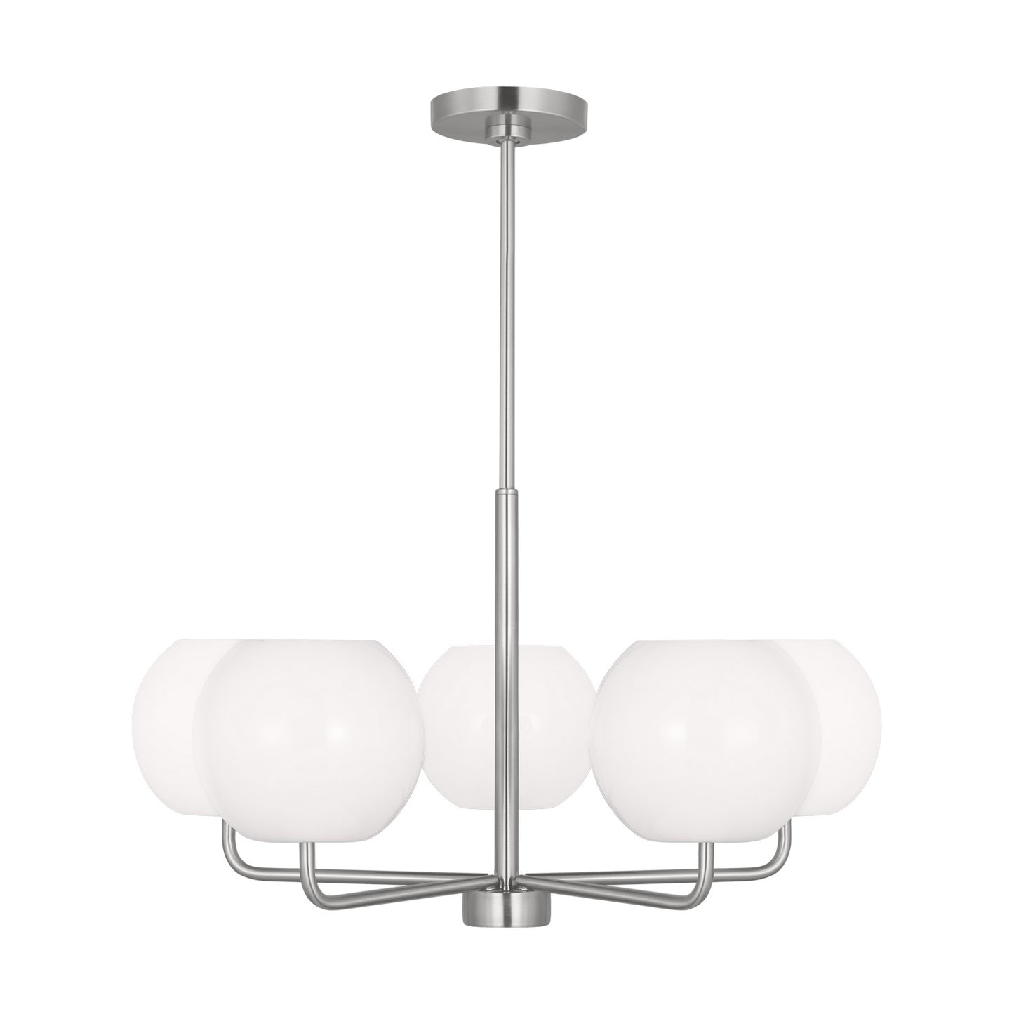 Rory Five Light Chandelier in Brushed Steel