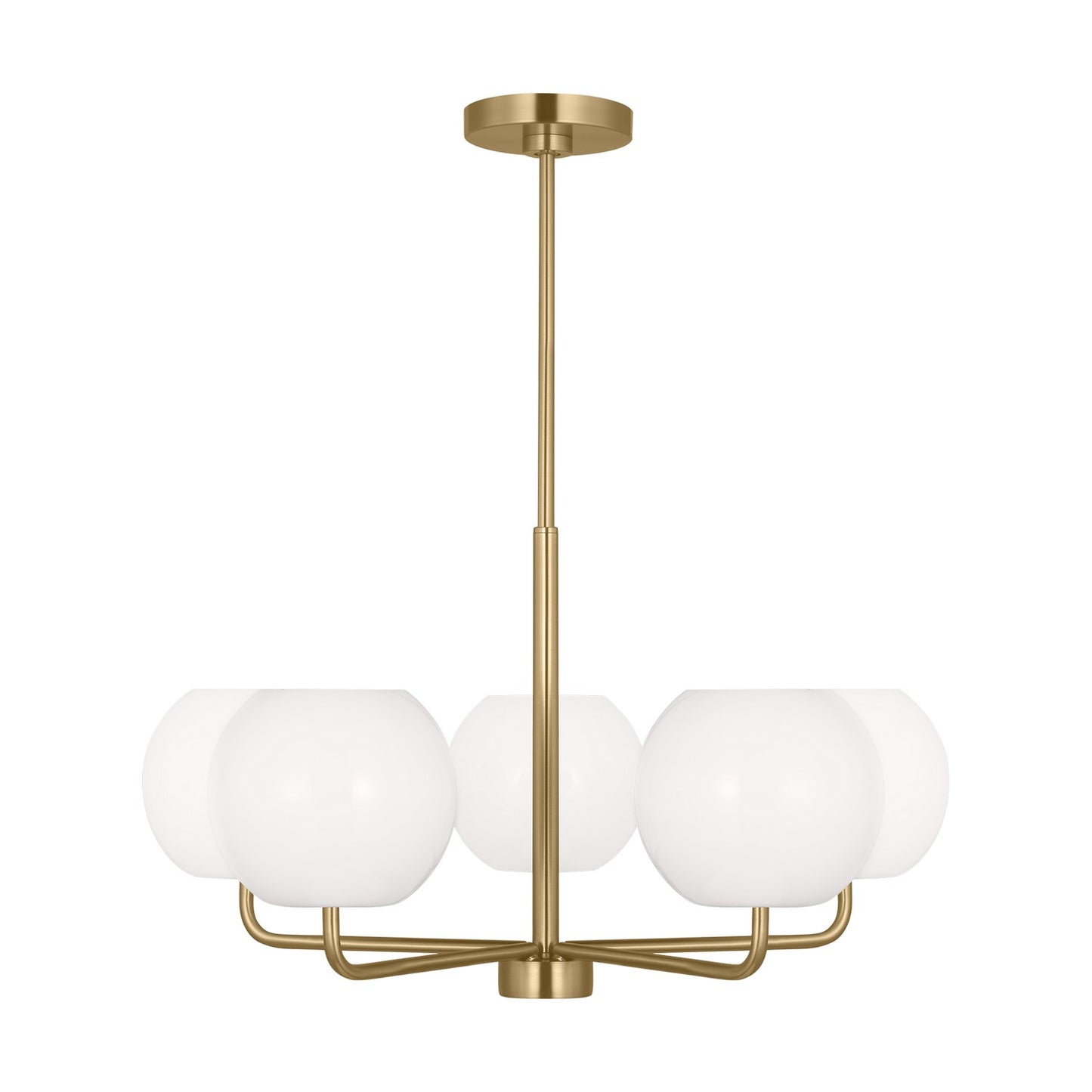 Rory Five Light Chandelier in Satin Brass