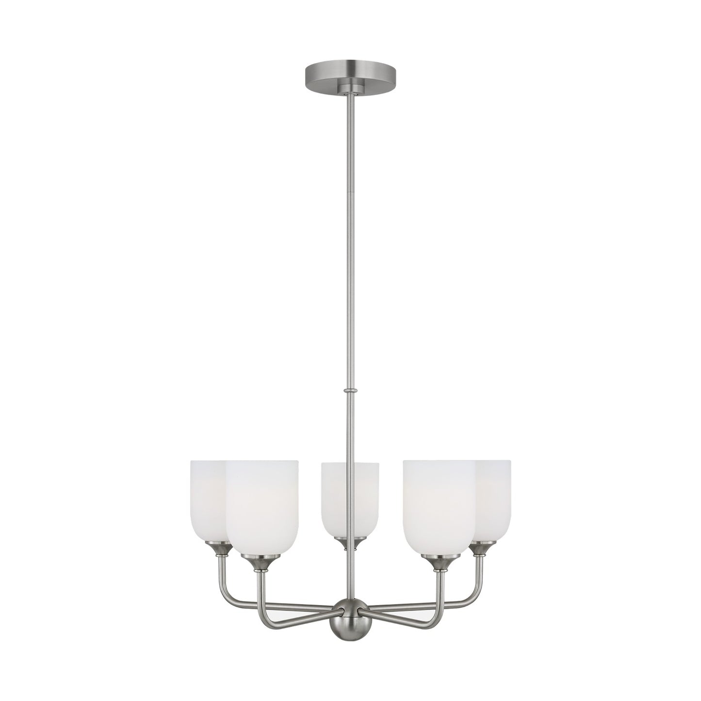 Generation Lighting - GLC1085BS - Five Light Chandelier - Emile - Brushed Steel