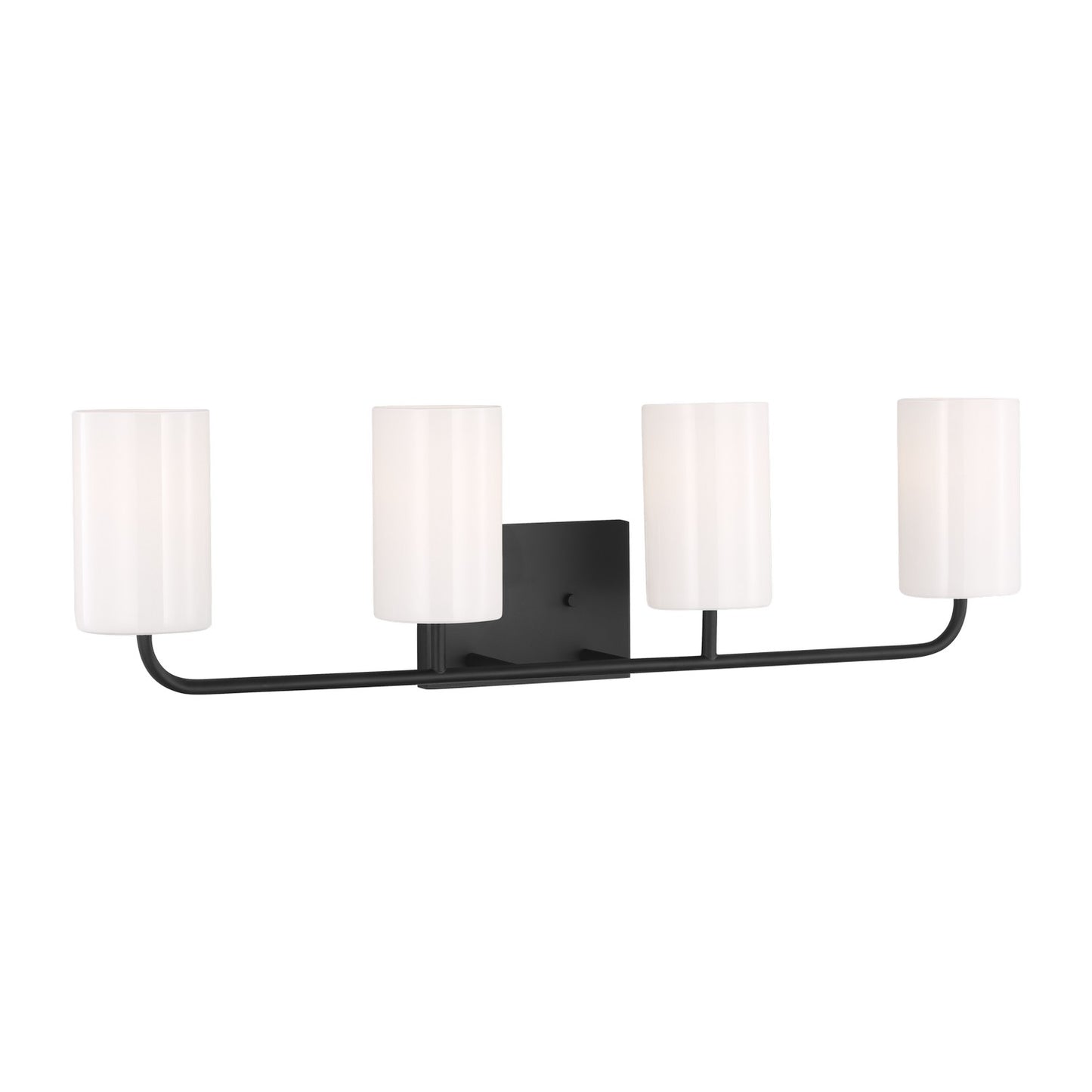 Generation Lighting - GLV1004MBK - Four Light Vanity - Rhett - Midnight Black