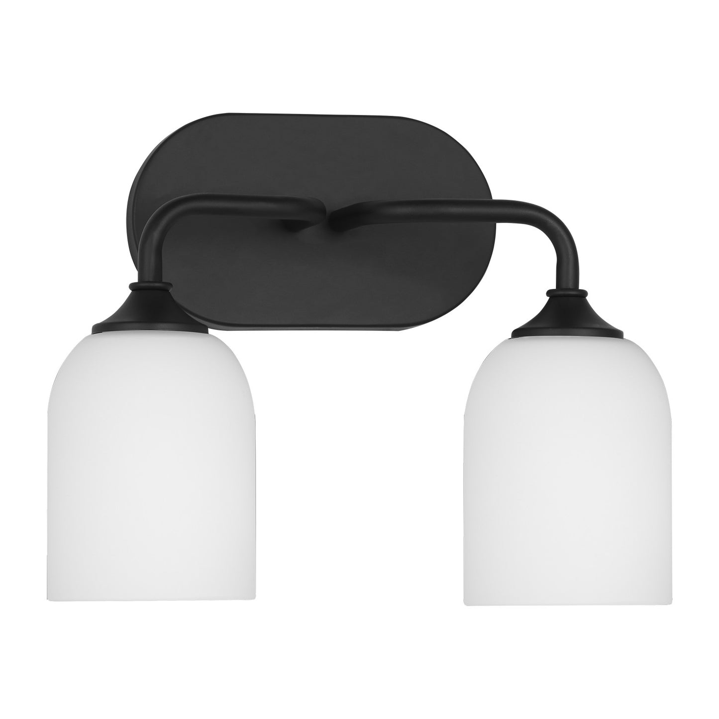 Emile Two Light Vanity in Midnight Black