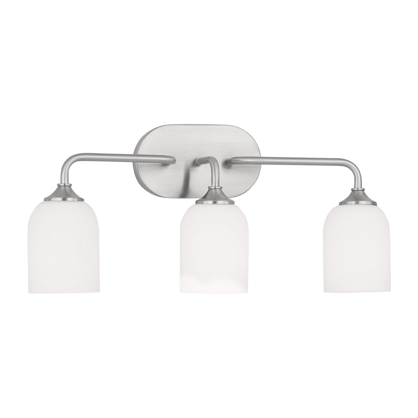 Generation Lighting - GLV1023BS - Three Light Vanity - Emile - Brushed Steel