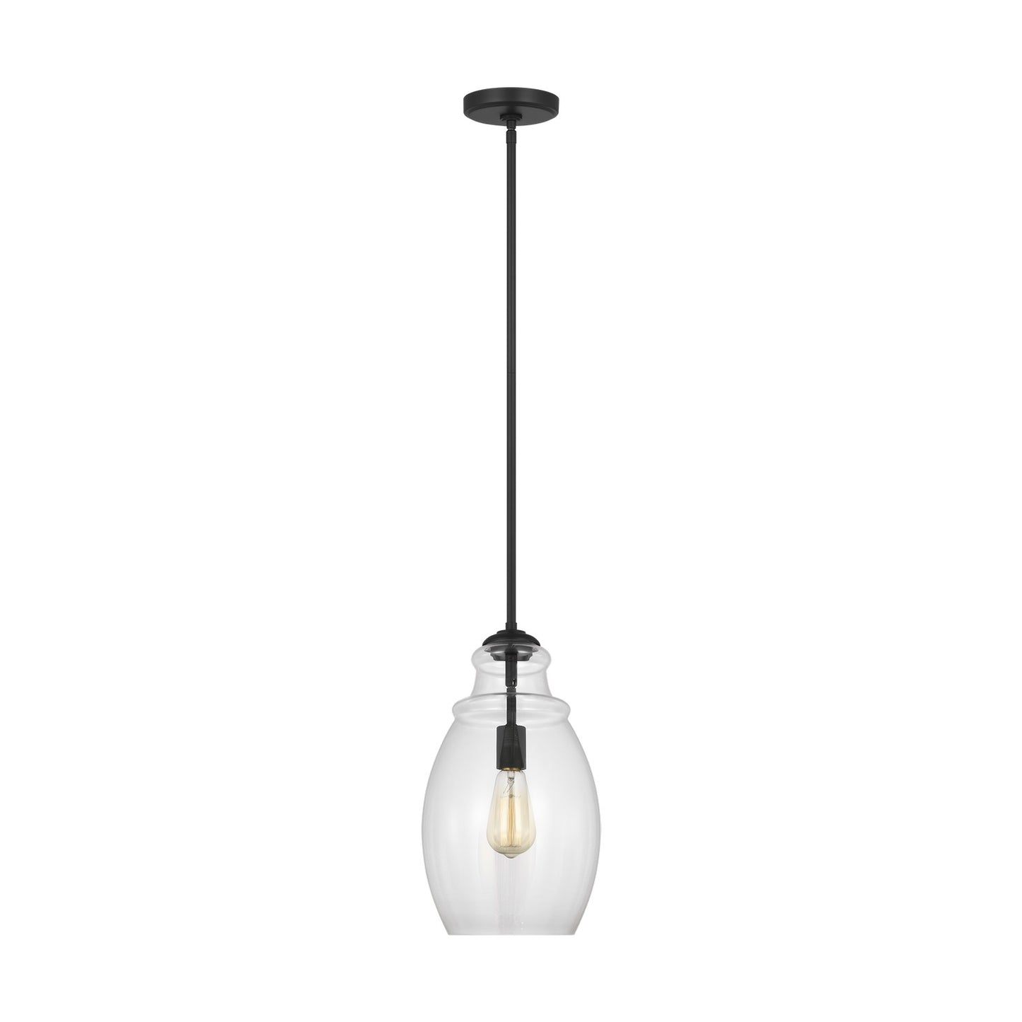 Generation Lighting - P1484MBK - One Light Pendant - Marino - Midnight Black