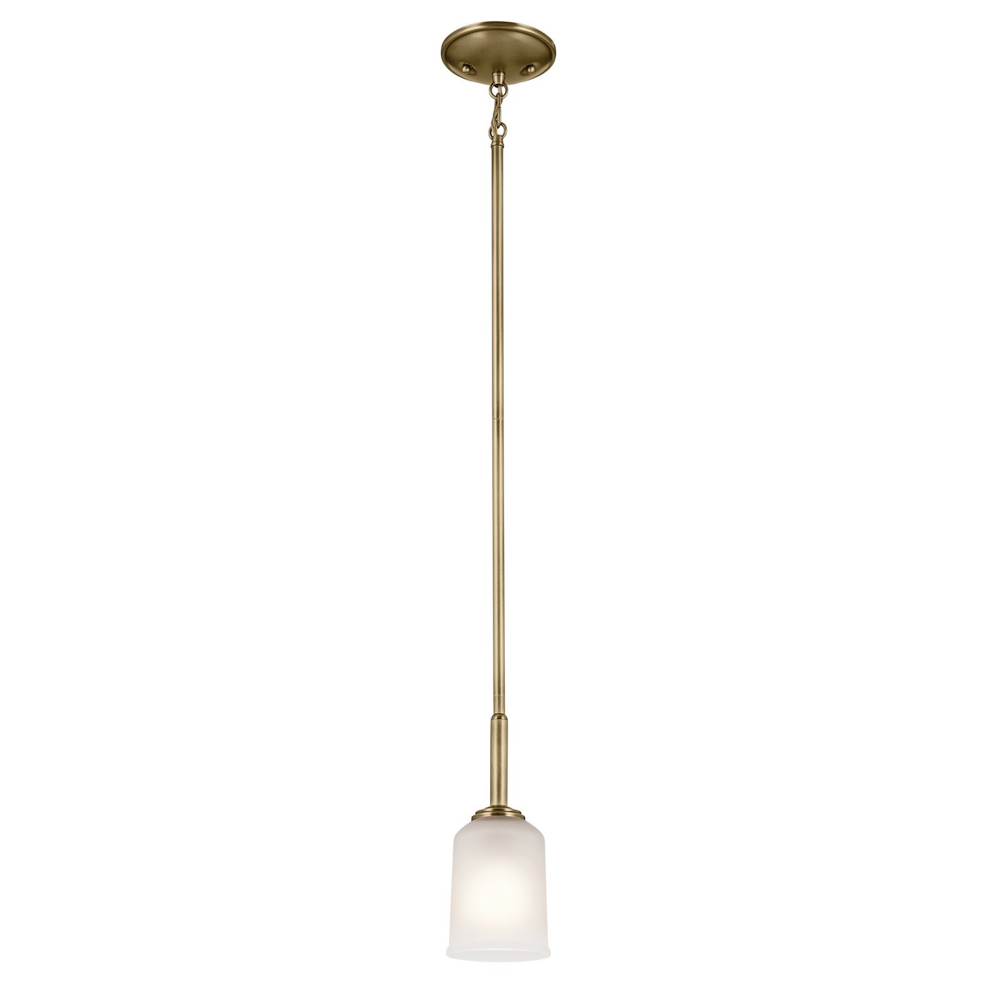 Shailene One Light Mini Pendant in Natural Brass