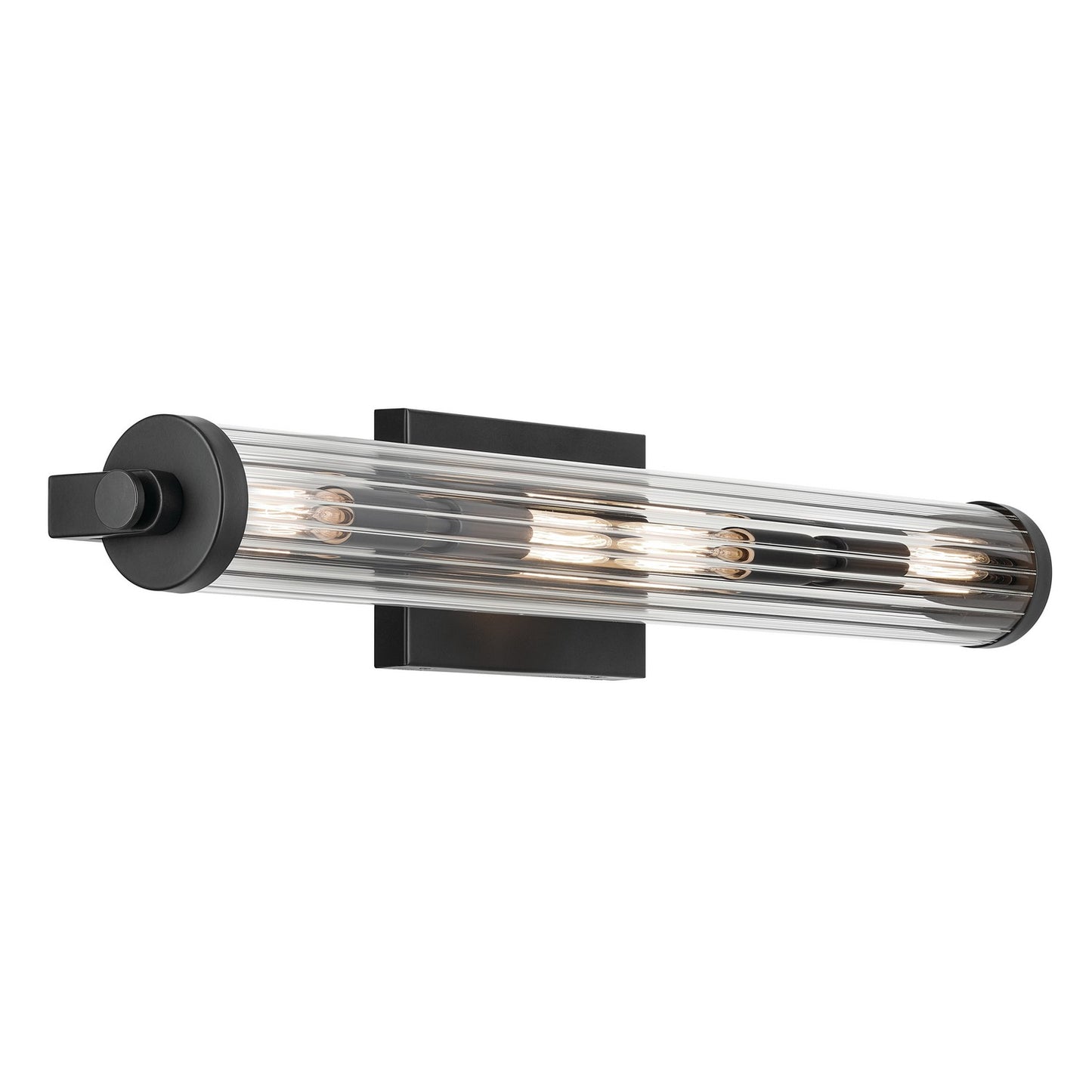 Azores Four Light Linear Bath in Black
