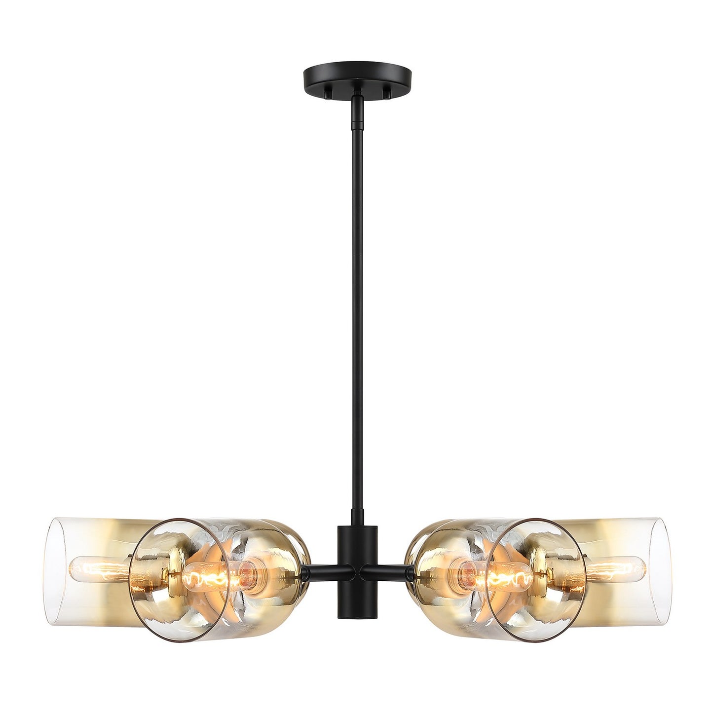 Gatsby Six Light Chandelier in Matte Black