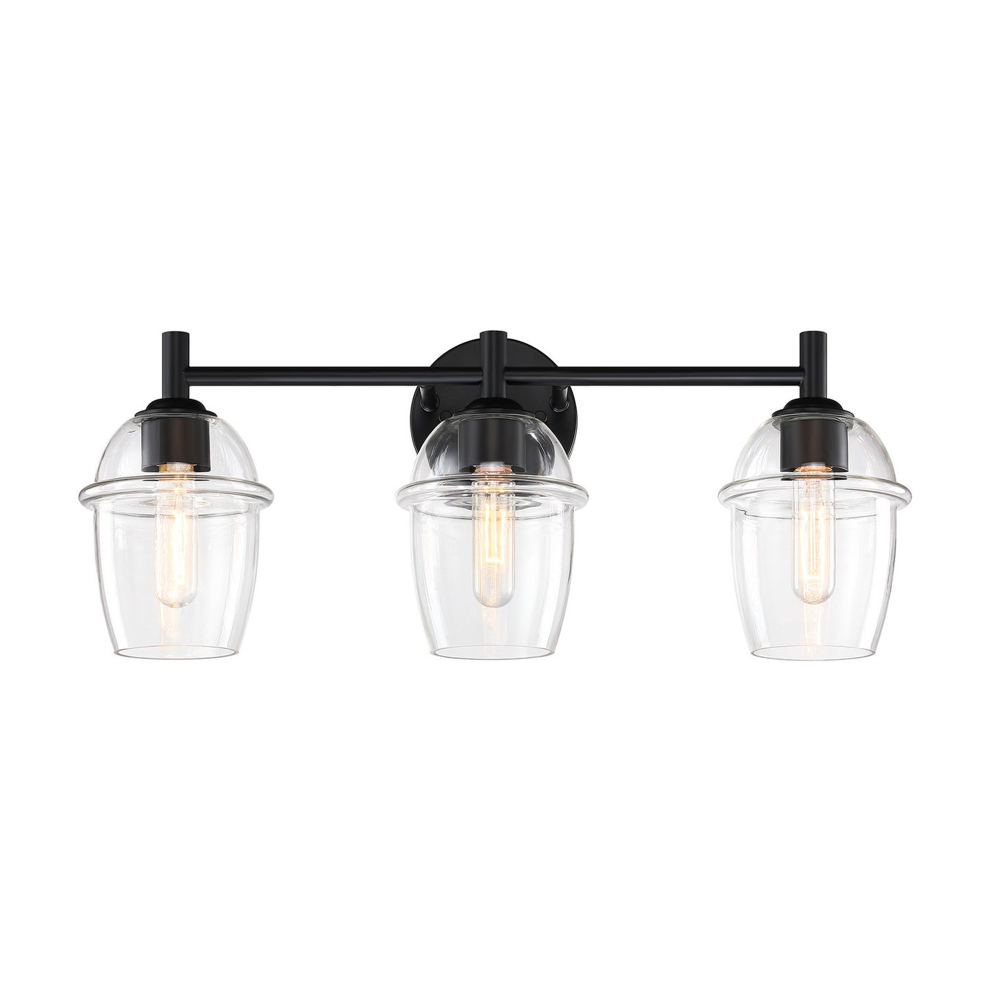 Summer Jazz Three Light Vanity in Matte Black