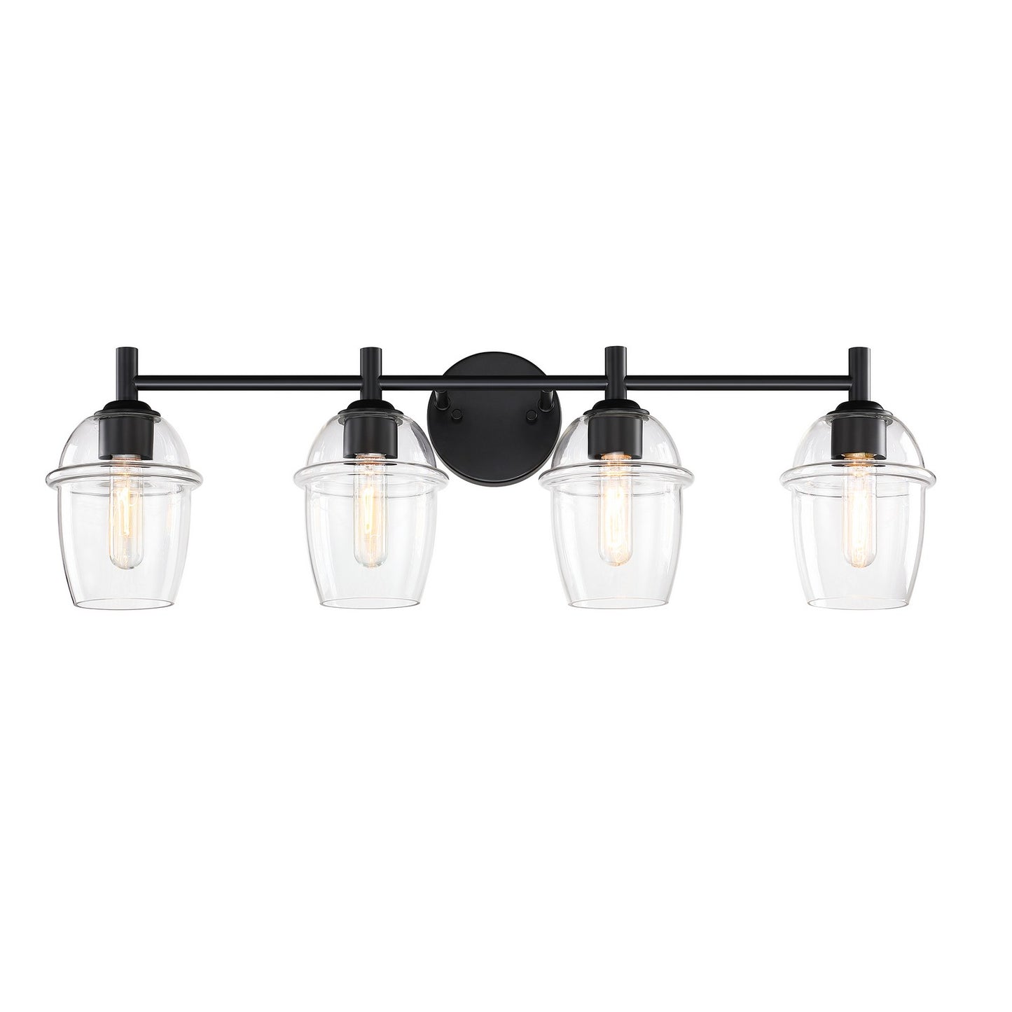 Summer Jazz Four Light Vanity in Matte Black