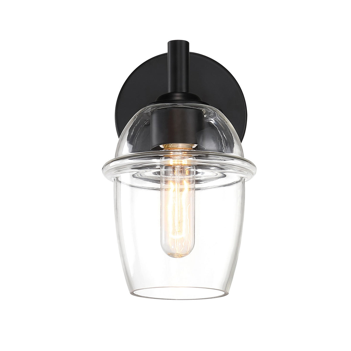 Summer Jazz One Light Wall Sconce in Matte Black