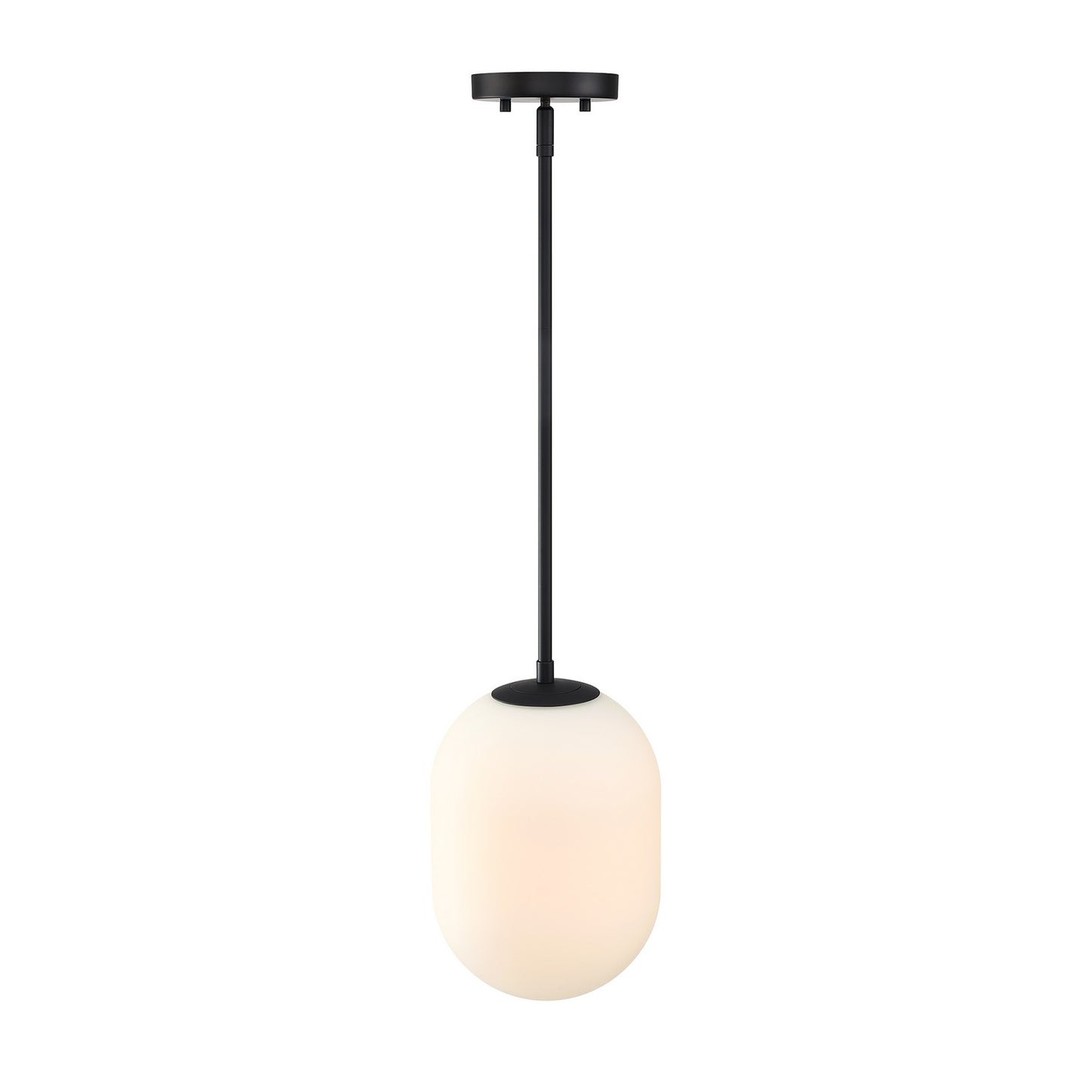 Noor One Light Pendant in Matte Black