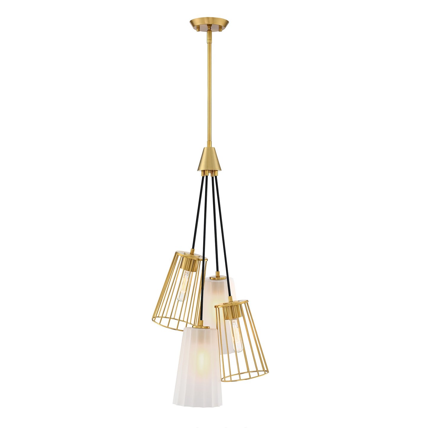 Liana Four Light Chandelier in Brushed Gold