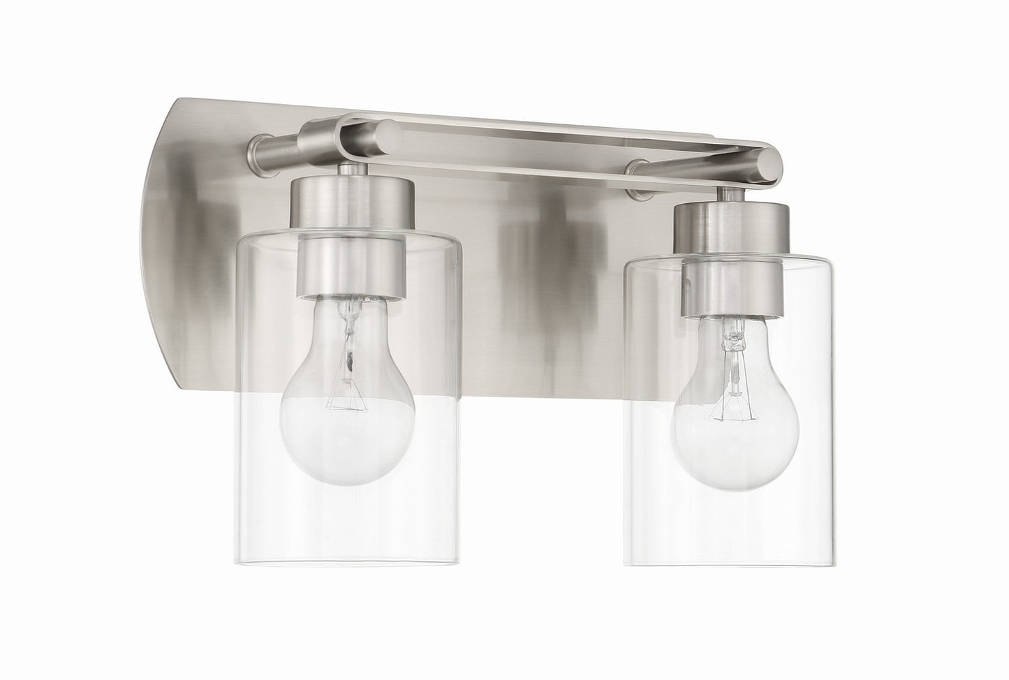 Hendrix Two Light Vanity in Brushed Polished Nickel