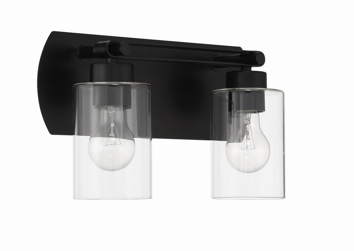 Hendrix Two Light Vanity in Flat Black