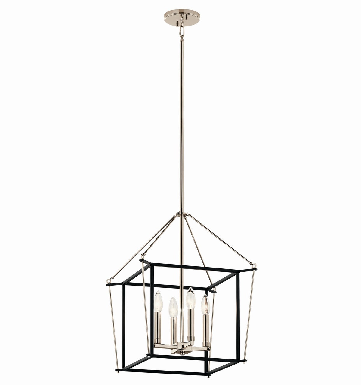 Eisley Four Light Foyer Pendant in Polished Nickel