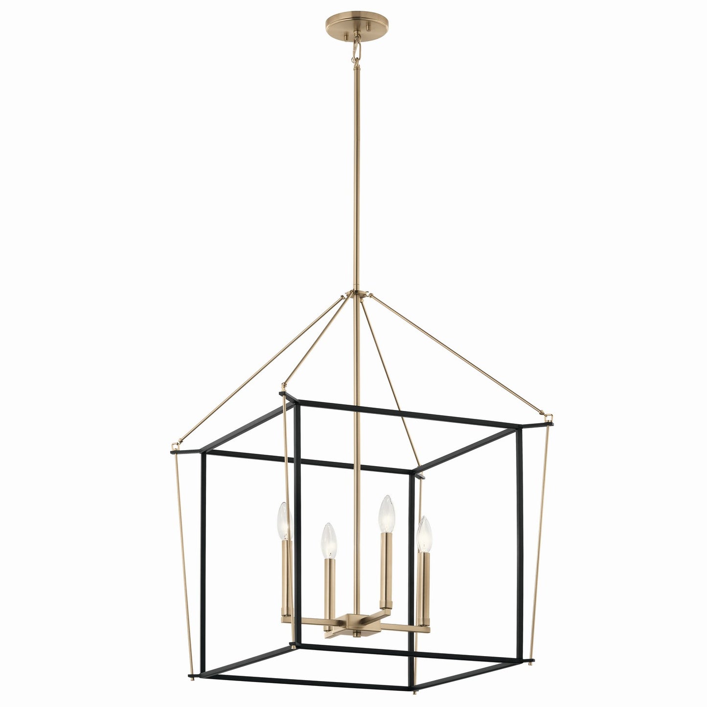 Eisley Four Light Foyer Pendant in Champagne Bronze