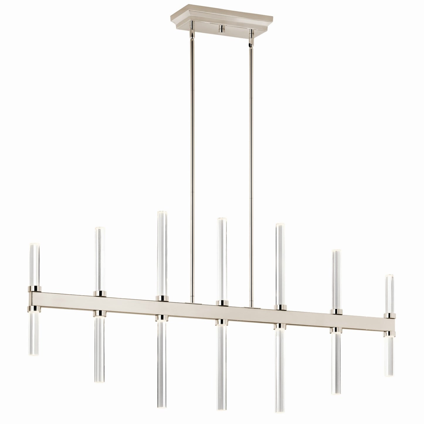 Sycara LED Linear Chandelier in Polished Nickel