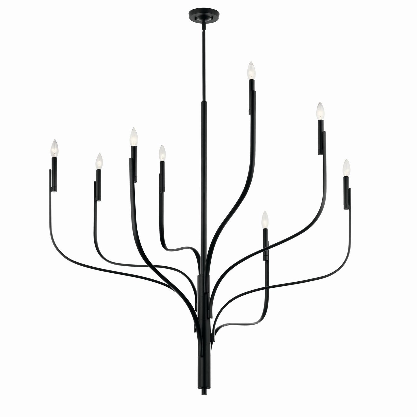 Livadia Eight Light Chandelier in Black
