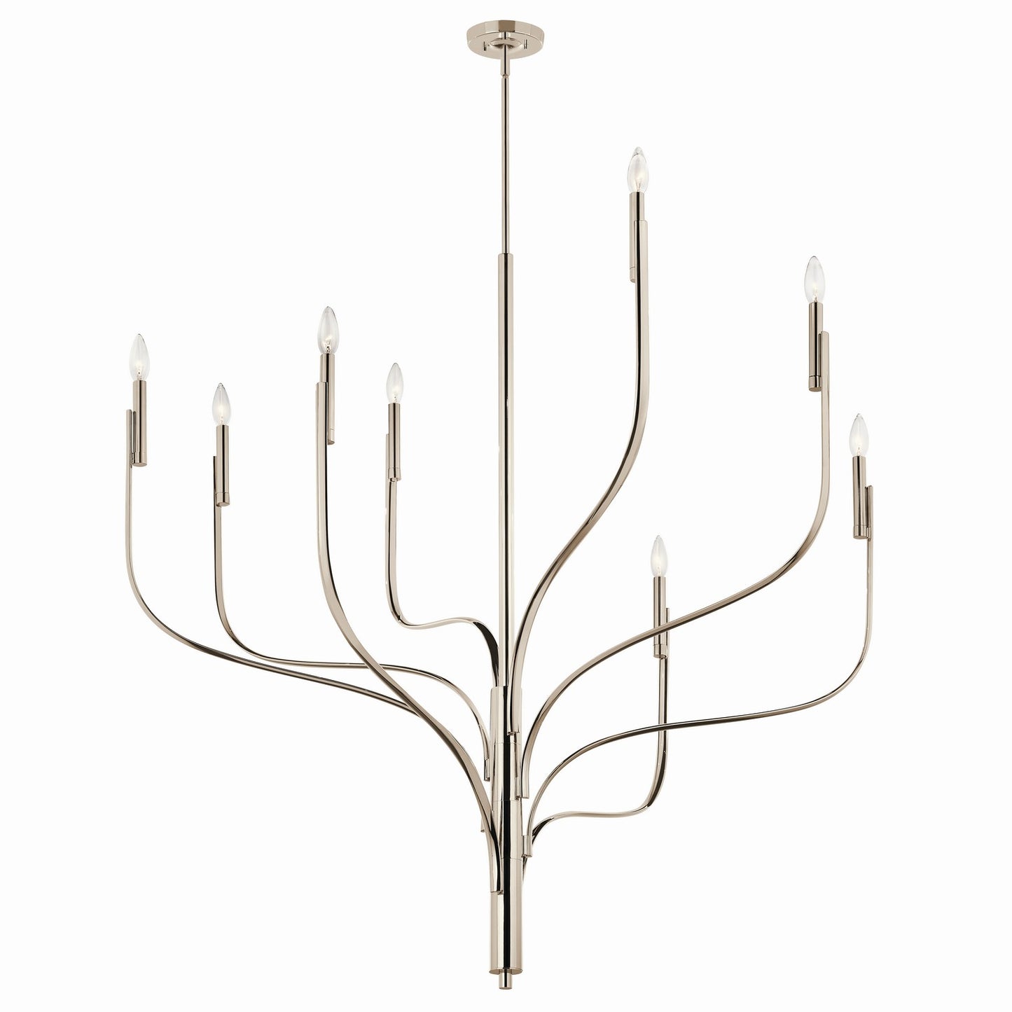 Livadia Eight Light Chandelier in Polished Nickel