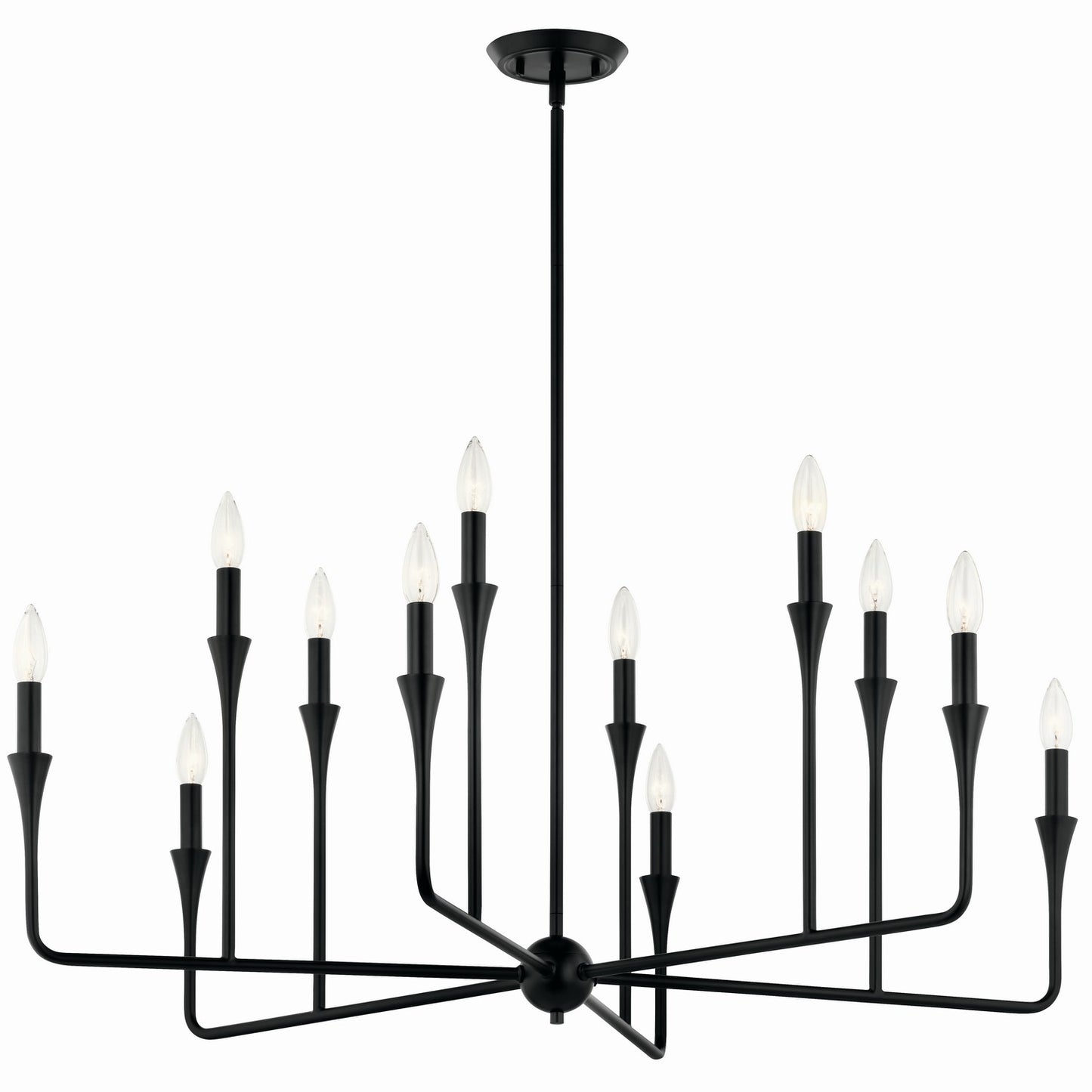 Alvaro 12 Light Chandelier in Black
