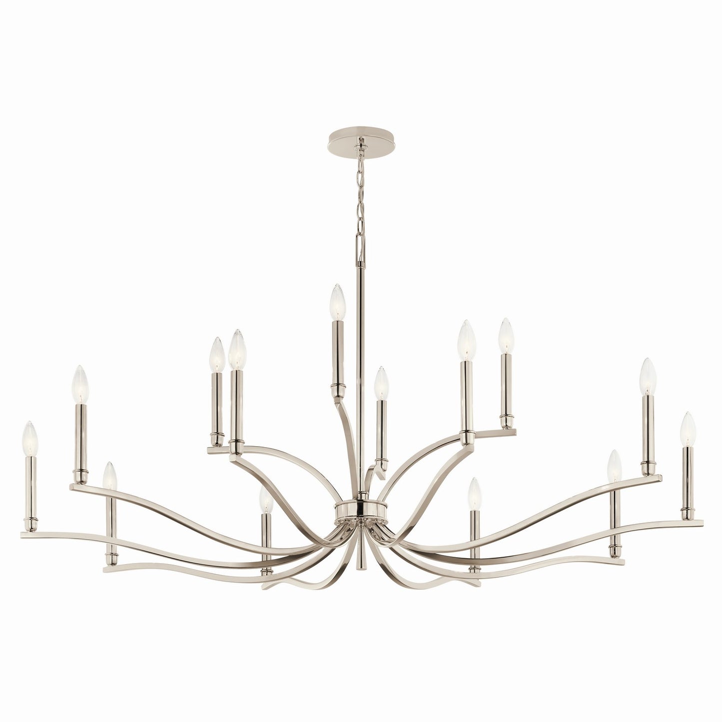 Malene 14 Light Chandelier in Polished Nickel