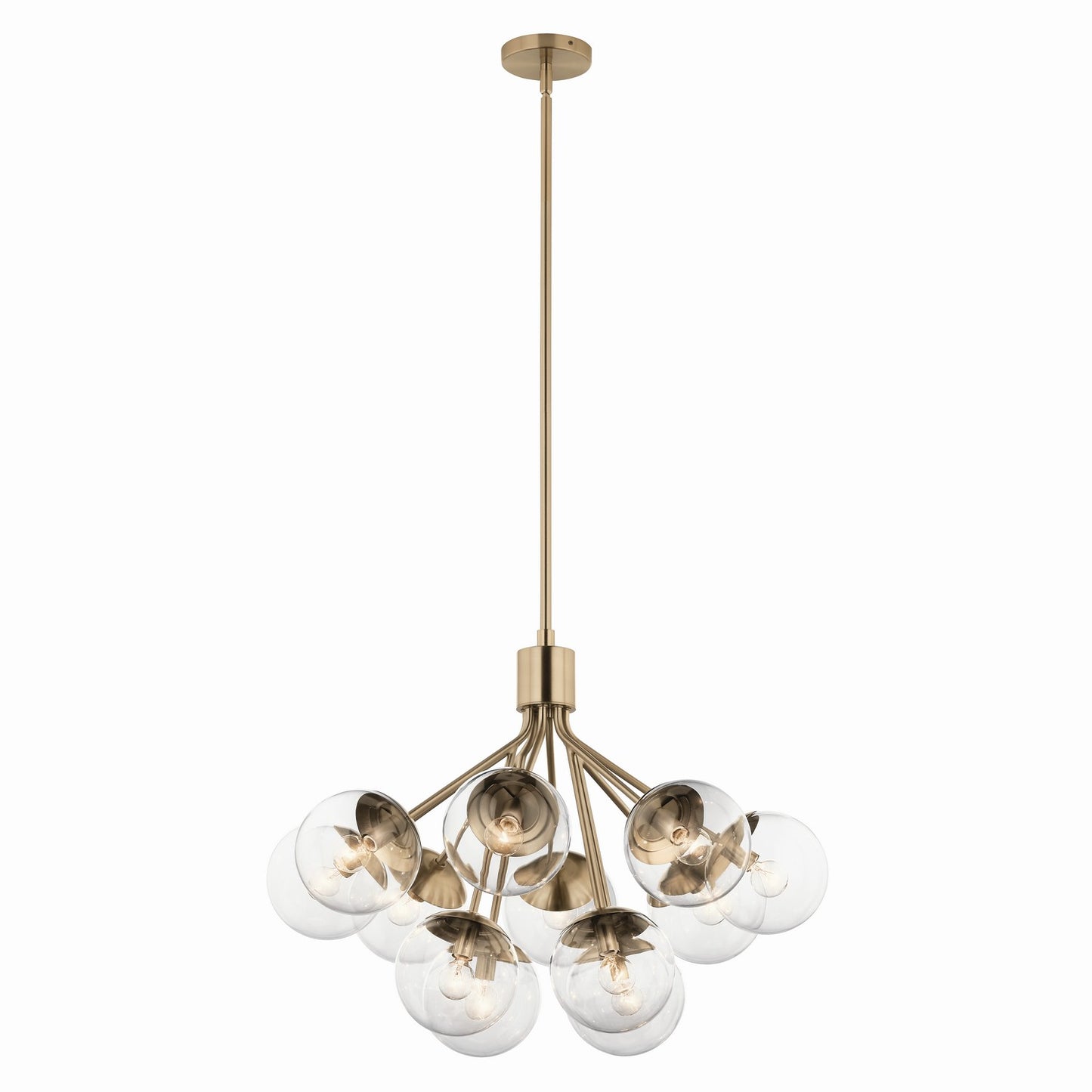 Silvarious 12 Light Chandelier Convertible in Champagne Bronze