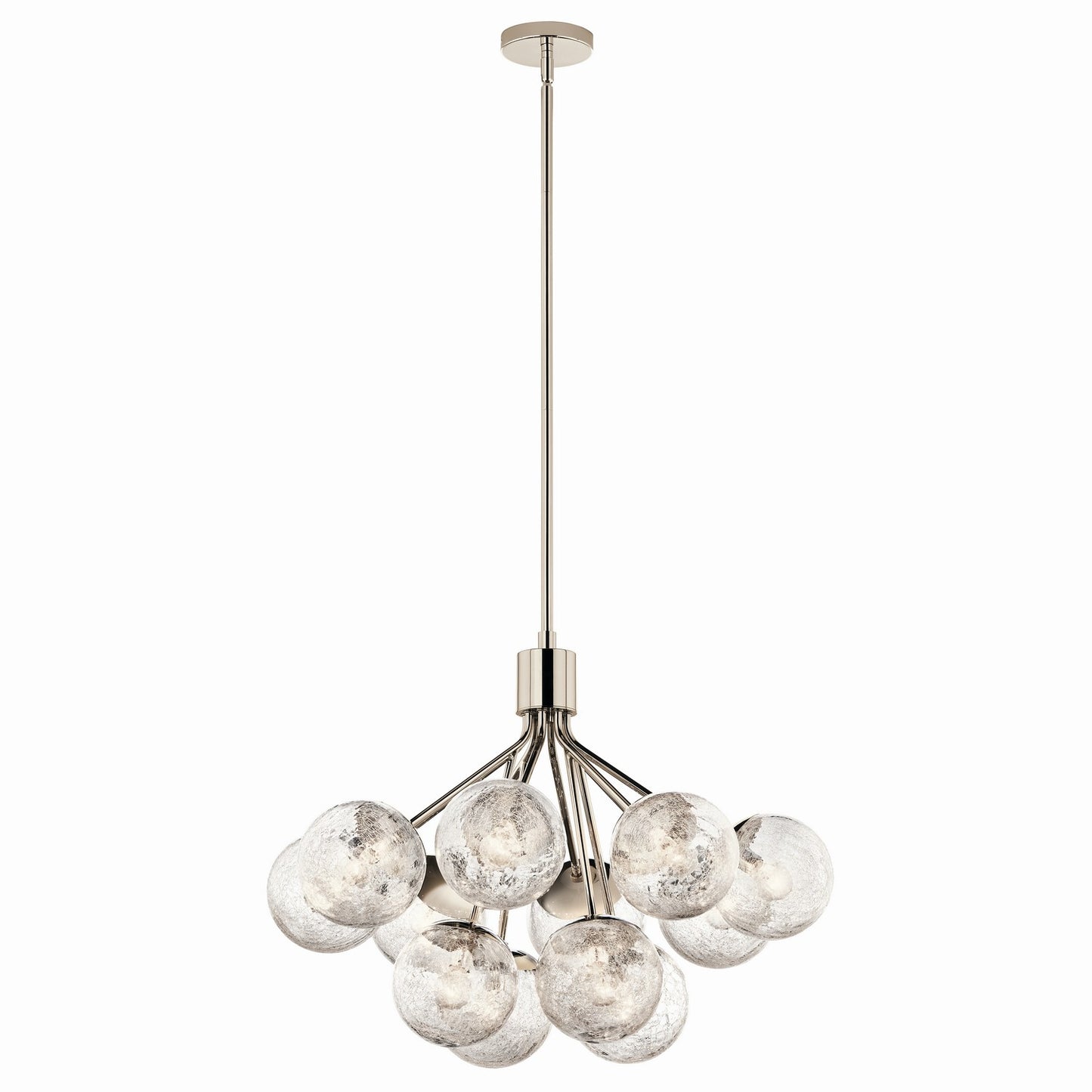 Silvarious 12 Light Chandelier Convertible in Polished Nickel