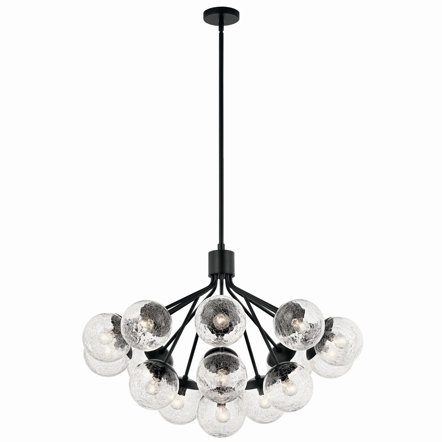 Silvarious 16 Light Chandelier Convertible in Black