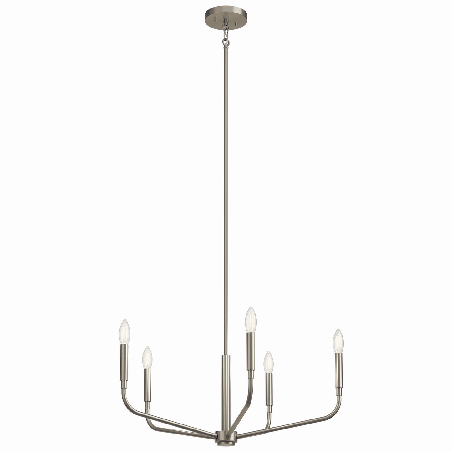 Madden Five Light Chandelier in Brushed Nickel