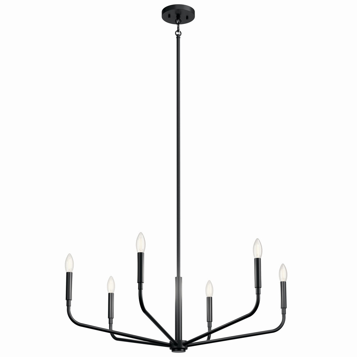Madden Six Light Chandelier in Black