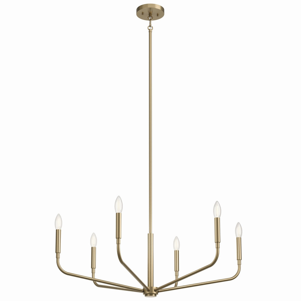 Madden Six Light Chandelier in Champagne Bronze